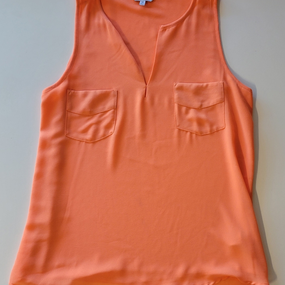 Naked Zebra sleeveless orange blouse medium